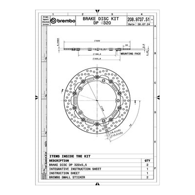 Brembo Brake Disc SS Xtra 320 mm