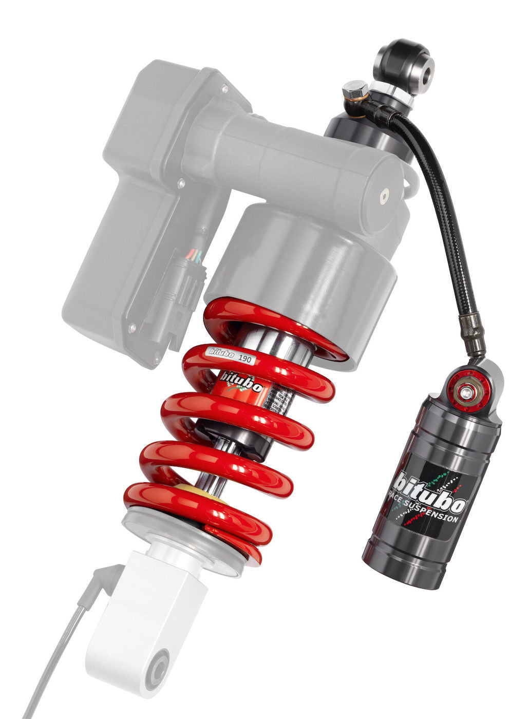 Bitubo VXU91 - Rear Mono Shock - Red Spring [Adjustable: Preload, Rebound, High & Low Compression]