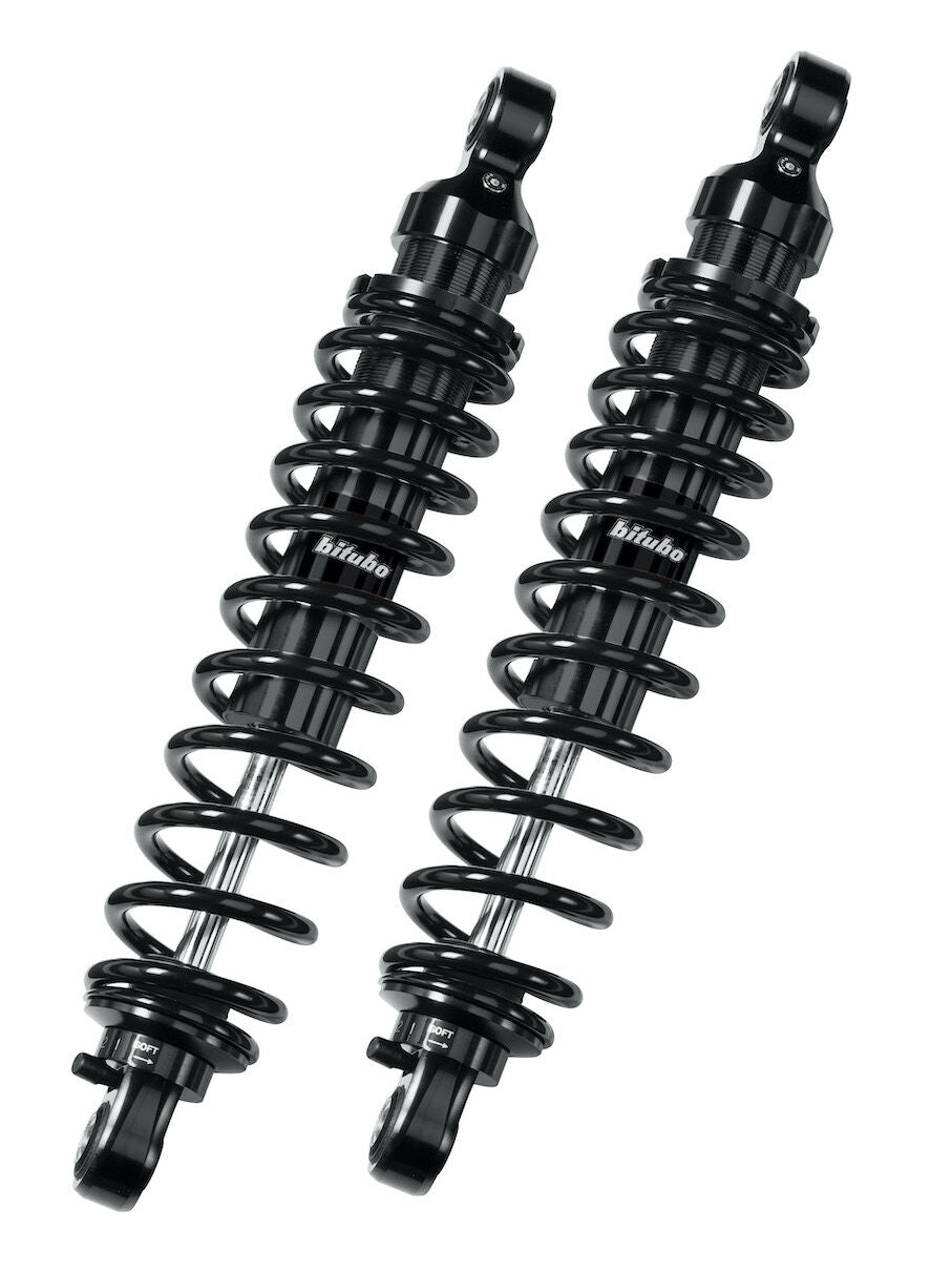 Bitubo WME02V2 - Rear Twin Shocks - Black Spring [Adjustable: Preload, Rebound]