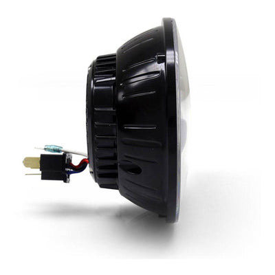 Denali M5 E-Mark LED Headlight Module - 5.75 Round, Black Chrome