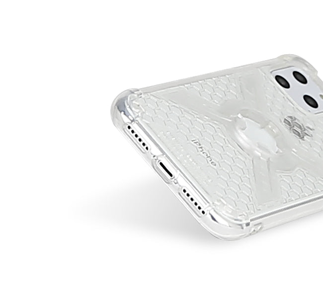CUBE - CUBE iPhone 11 Pro Max X-Guard Case Clear Grey + Infinity Mount - Shark Leathers