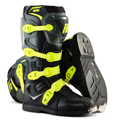 FUSPORT DIRT PILOT 2 BLACK/GRAY/FLURO BOOTS FUSPORT