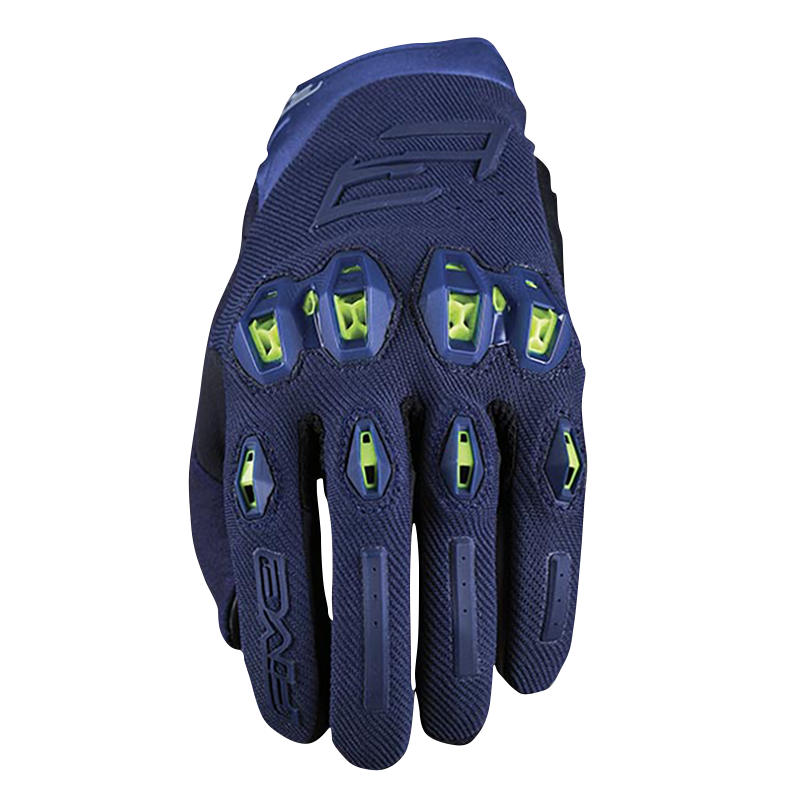 FIVE - FIVE STUNT EVO 2 NIGHT BLUE/YELLOW - Shark Leathers