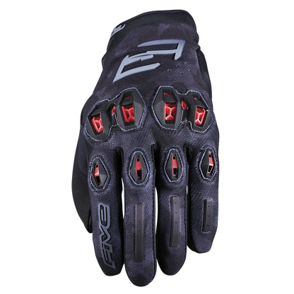 FIVE - FIVE STUNT EVO 2 CAMO BLACK/RED - Shark Leathers