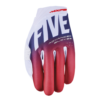 FIVE - FIVE MXF-2 EVO SPLIT WHITE/RED/BLUE - Shark Leathers