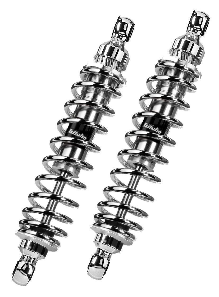 Bitubo WMB03 - Rear Twin Shocks - Chrome Spring [Adjustable: Preload] Length 331mm