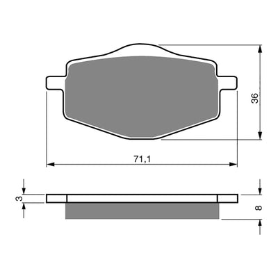 GOLDfren Brake Pads Off-Road Racing GF018 - K5 (PR31)