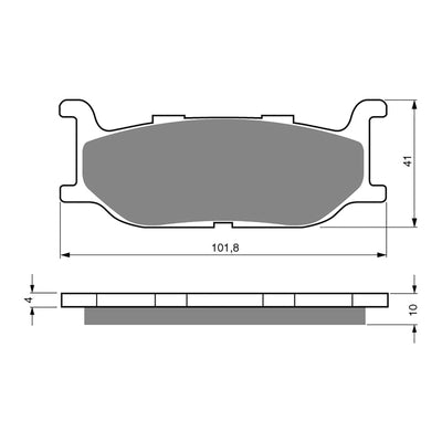 GOLDfren Brake Pads Sintered Sports GF048 - S3 (PH105)