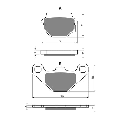 GOLDfren Brake Pads Off-Road Racing GF084 - K5 ( PR16 )