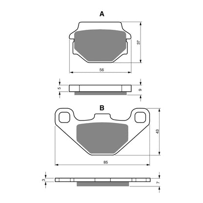 GOLDfren Brake Pads Sintered Sports GF084 - S3 ( PH16 )