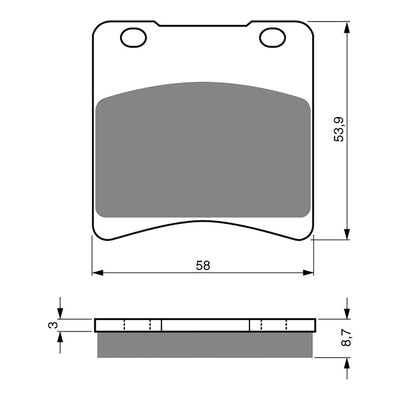 GOLDfren Brake Pads Sintered Sports GF085 - S3 ( PH32 )