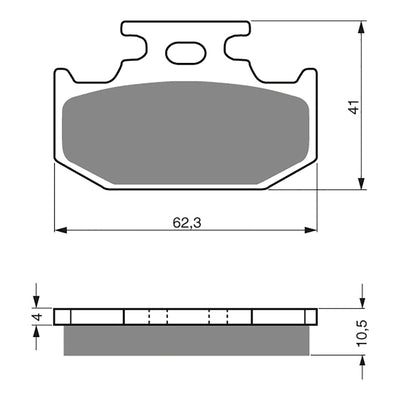 GOLDfren Brake Pads Off-Road Racing GF100 - K5 ( PR77 )