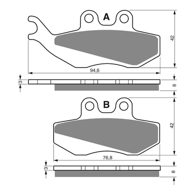 GOLDfren Brake Pads Sintered Sports GF122 - S3 ( PH173 )