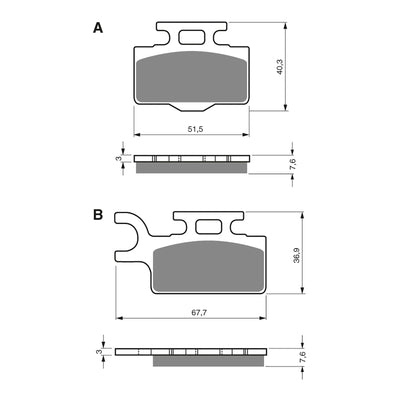 GOLDfren Brake Pads Off-Road Racing GF167 - K5 ( PR282 )
