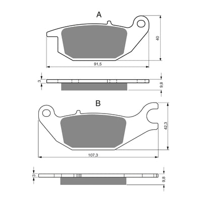 GOLDfren Brake Pads Sintered Sports GF221 - S3 ( PH303 )