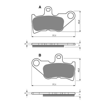GOLDfren Brake Pads Sintered Sports GF224 - S3 ( PH300 )