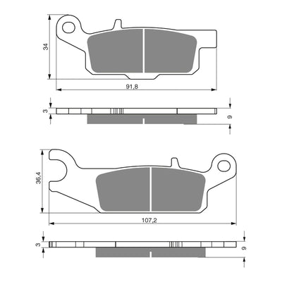GOLDfren Brake Pads Off-Road Racing GF256 - K5 ( PR388 )