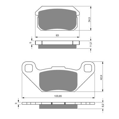GOLDfren Brake Pads GF283 - K5