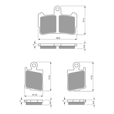 GOLDfren Brake Pads Sintered Sports GF298 - S3 ( PH431 )