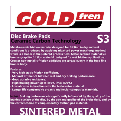 GOLDfren Brake Pads GF322 - S3