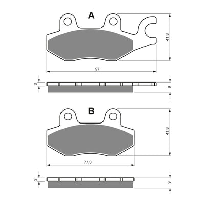 GOLDfren Brake Pads Sintered Sports GF332 - S3 ( PH207 )