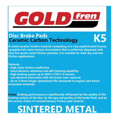 GOLDfren Brake Pads GF342 - K5