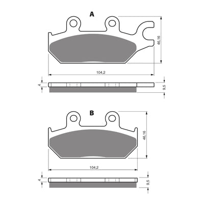 GOLDfren Brake Pads Off-Road Racing GF345 - K5