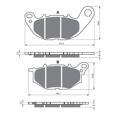 GOLDfren Brake Pads GF369 - GP5 - Indent