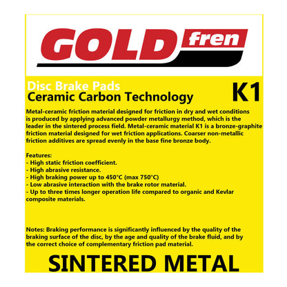 GOLDfren Brake Pads GF376 - K1