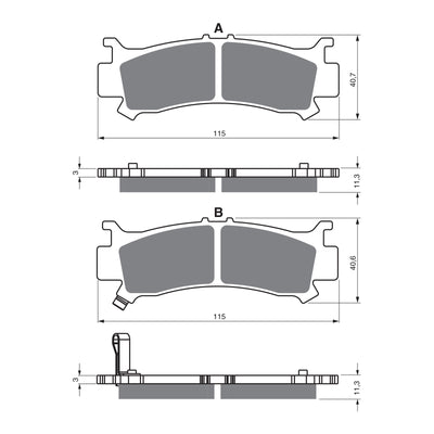 GOLDfren Brake Pads Off-Road Racing GF384 - K5 ( PR523 )