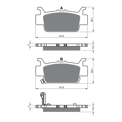 GOLDfren Brake Pads Off-Road Racing GF385 - K5 ( PR525 )