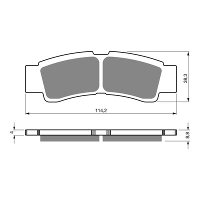 GOLDfren Brake Pads Off-Road Racing GF412 - K5