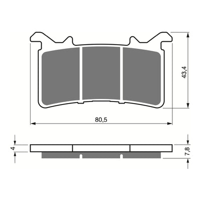 GOLDfren Brake Pads Sintered Sports GF415 - S3