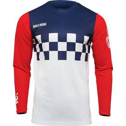 Thor 2024 Hallman Differ Cheq White/Red/Blue Jersey