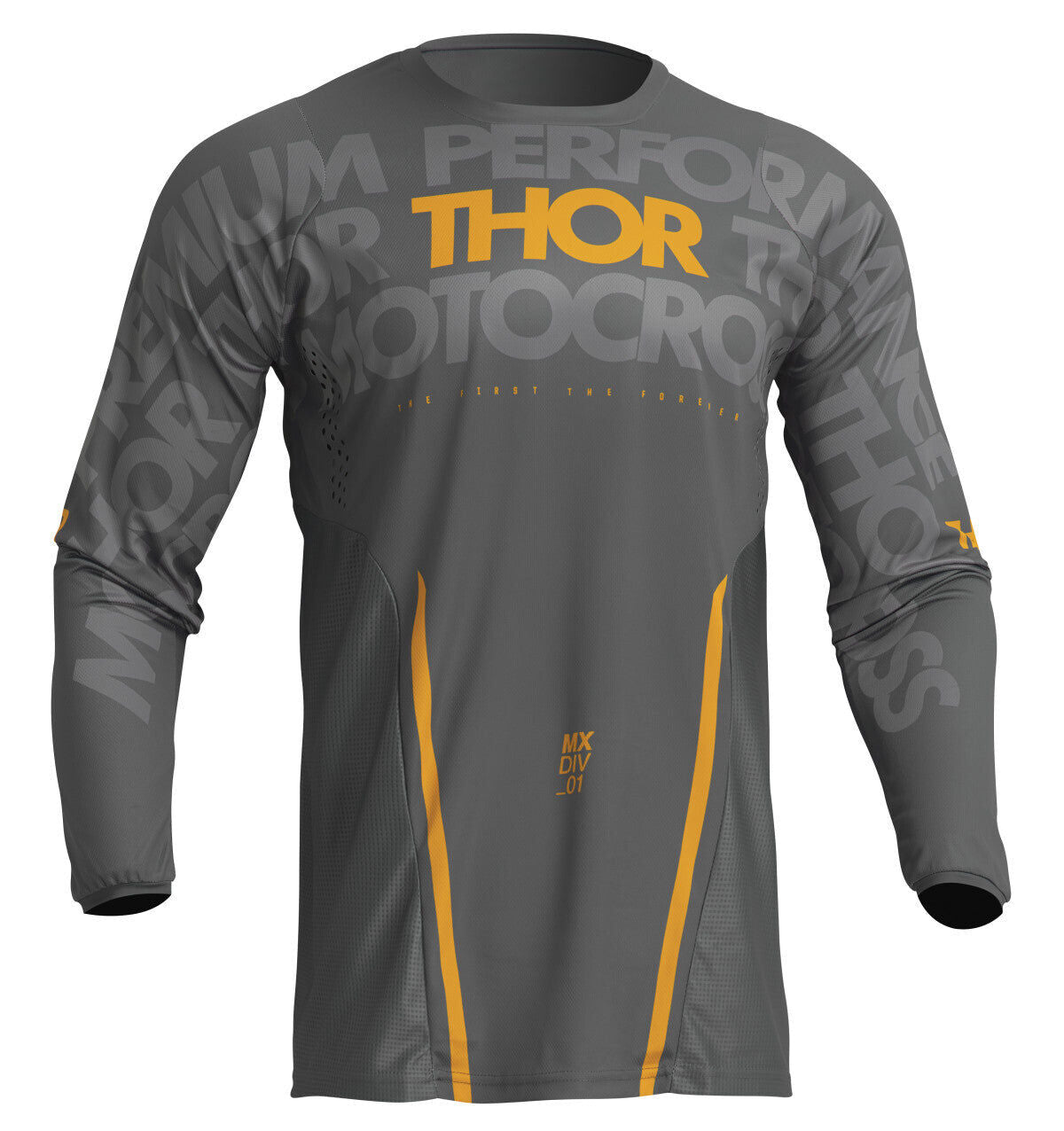 Thor 2024 Pulse Mono Dark Grey/Yellow Jersey