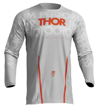 Thor 2024 Pulse Mono Light Grey/Orange Jersey