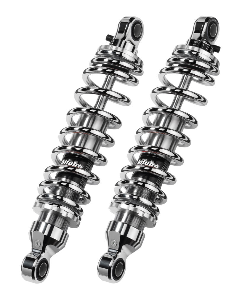Bitubo WME03 - Rear Twin Shocks - Chrome Spring [Shock Length: 291 mm / 11.5 inch]