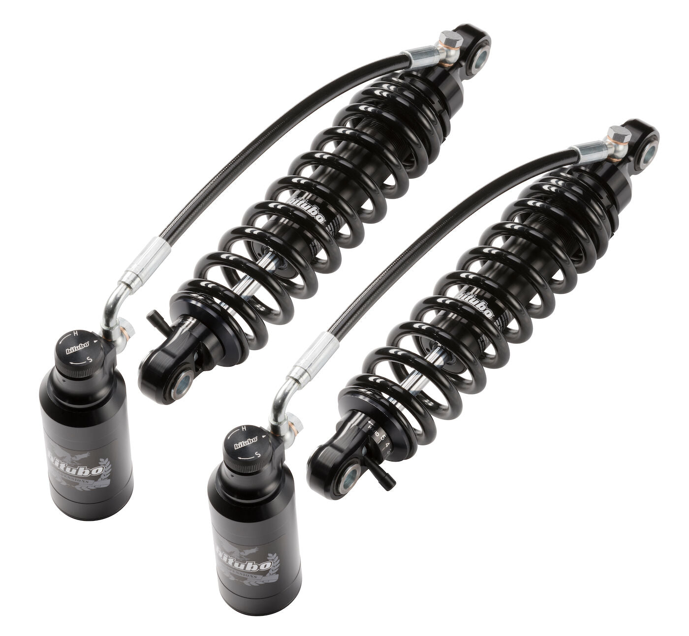 Bitubo WMM02V2 - Rear Twin Shocks - Black Spring [Shock Length: 306 mm / 12 inch]