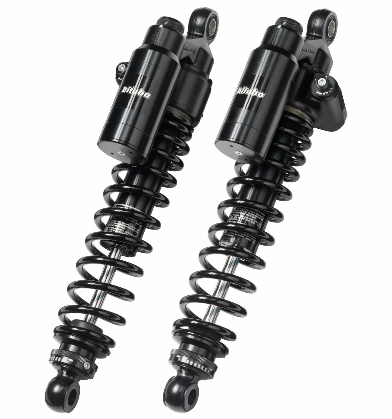 Bitubo WMT22V2 - Rear Twin Shocks - Black Spring - 290mm length [Adjustable: Preload, Rebound, Compression]