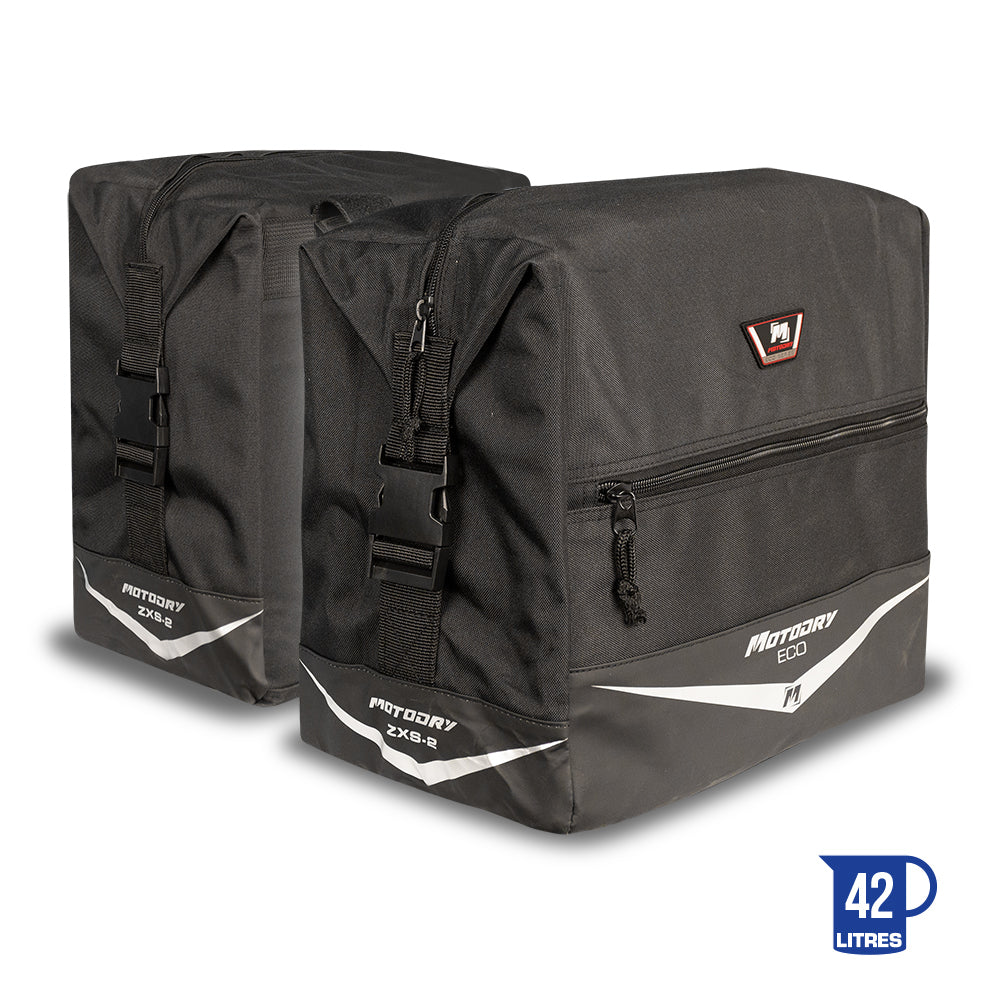 MOTODRY  ECO-SERIES S/BAGS BLK ZXS-2 42L SQUARE-LINE