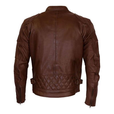 Merlin Chester Café D3O® Leather Jacket Brown