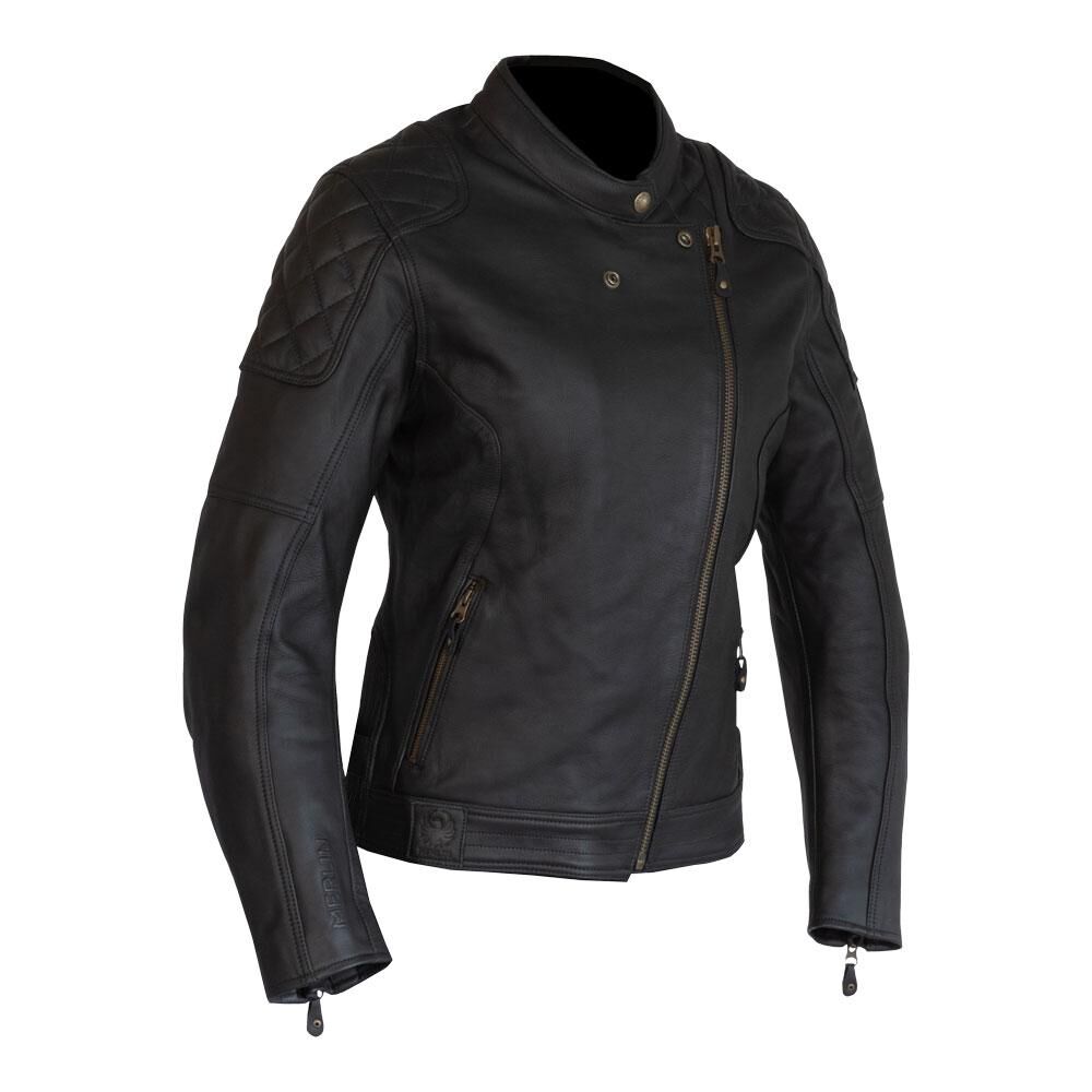 Merlin Bristol Café D3O® Ladies Leather Jacket Black