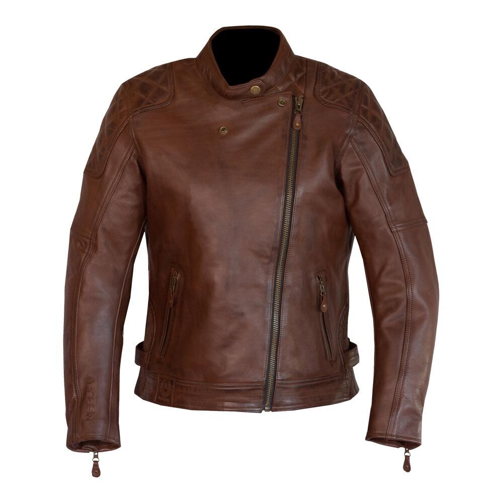 Merlin Bristol Café D3O® Ladies Leather Jacket Brown
