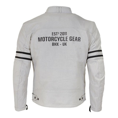 Merlin Revival D3O® Perforated Leather Jacket White