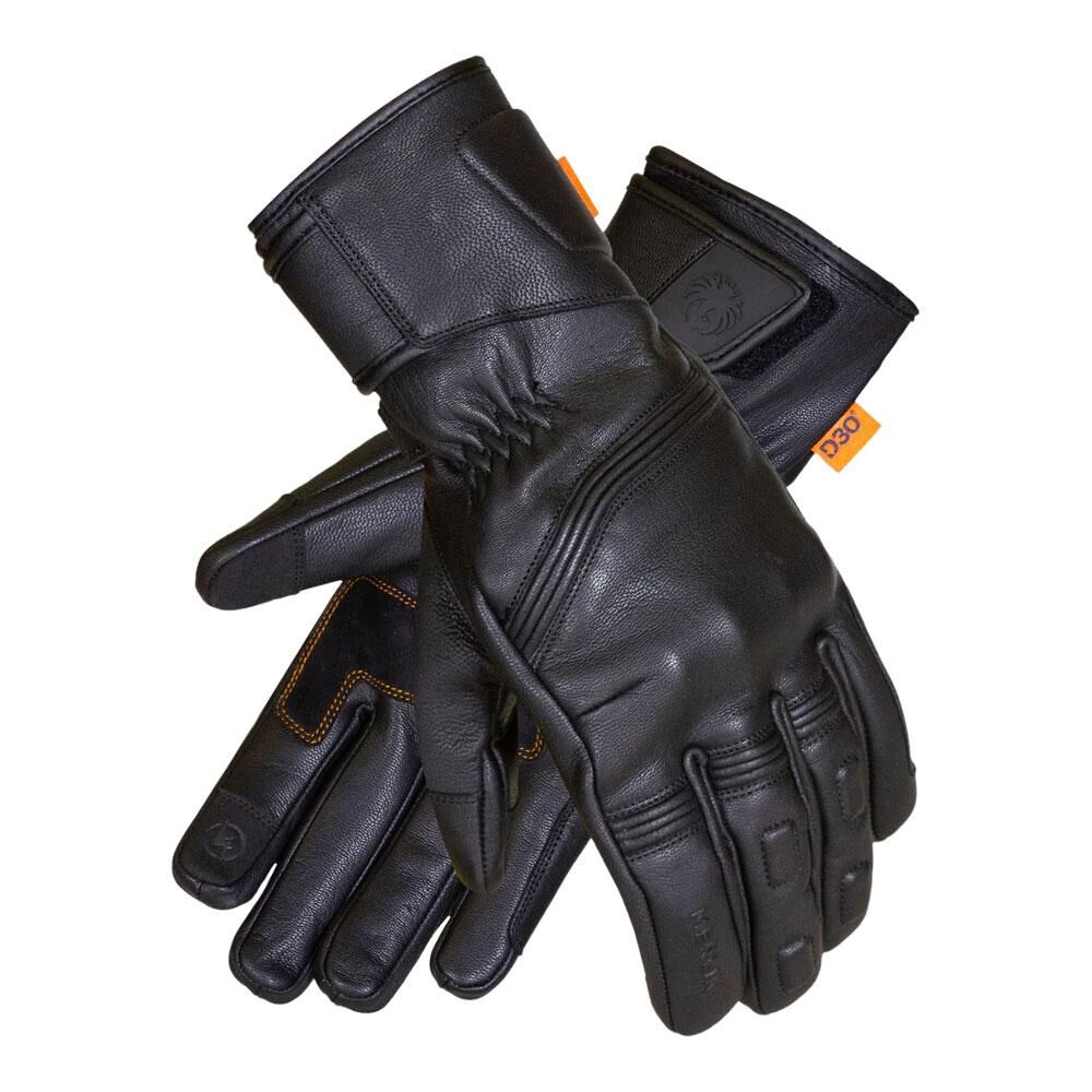 Merlin Calton D3O® Leather Gloves Black