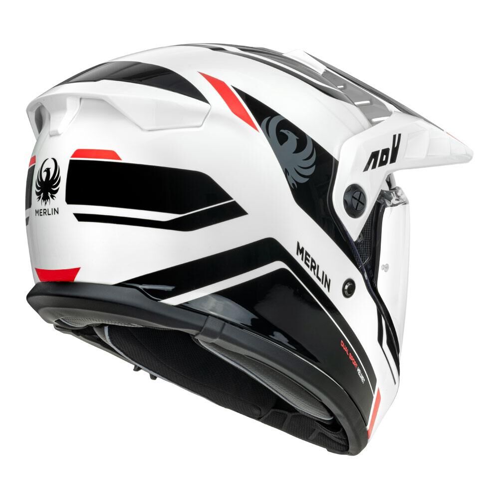 Merlin Torres Block Helmet White/Red