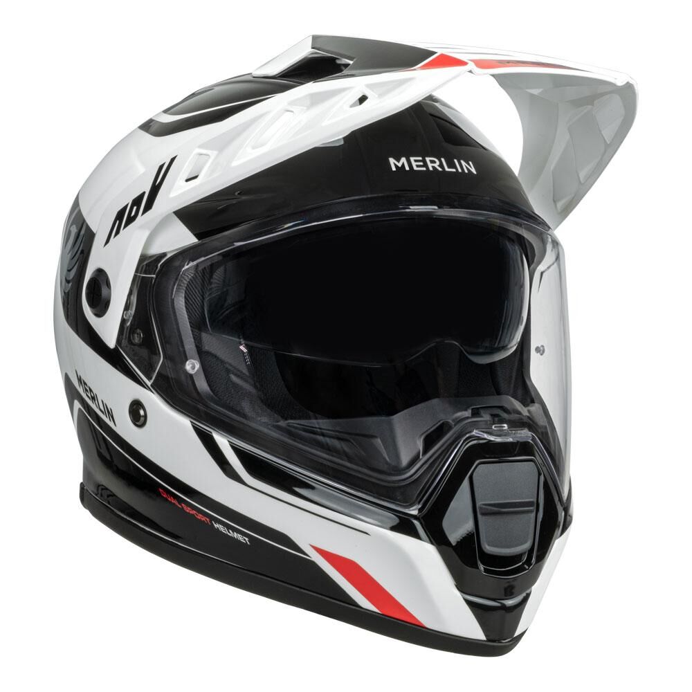 Merlin Torres Block Helmet White/Red