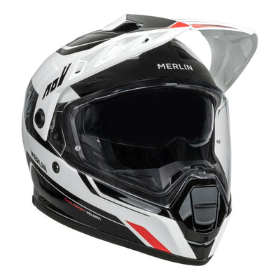Merlin Torres Block Helmet White/Red