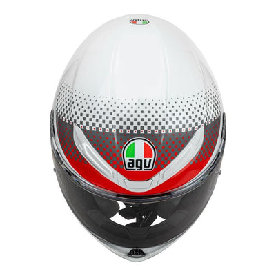 AGV K6 S - FISION WHITE/RED/LIGHT GREY
