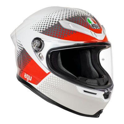 AGV K6 S - FISION WHITE/RED/LIGHT GREY